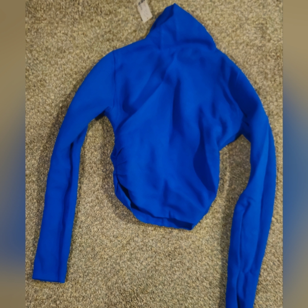 New York & Company Blue Crop Top